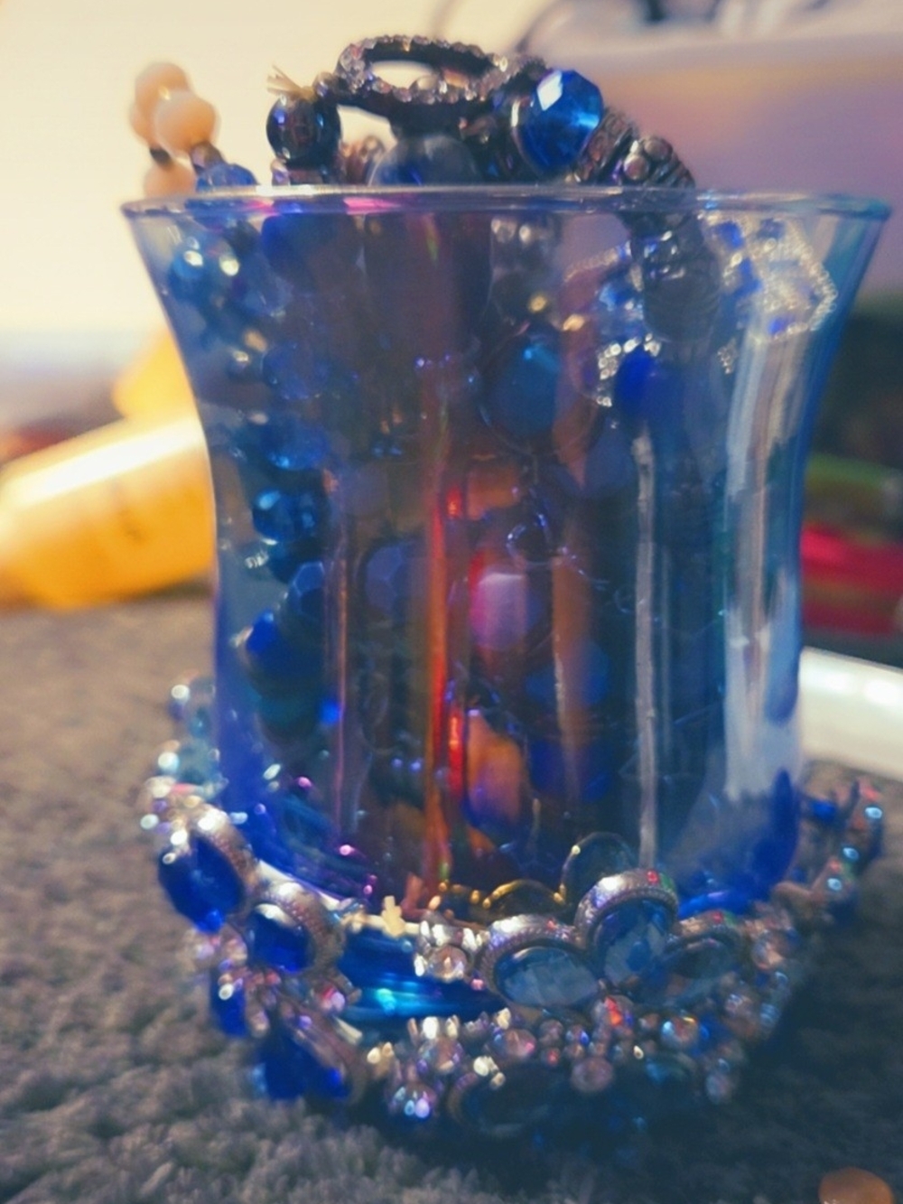 Blue Evil Eye Mystery Jewelry Jar - Picture 3 of 3